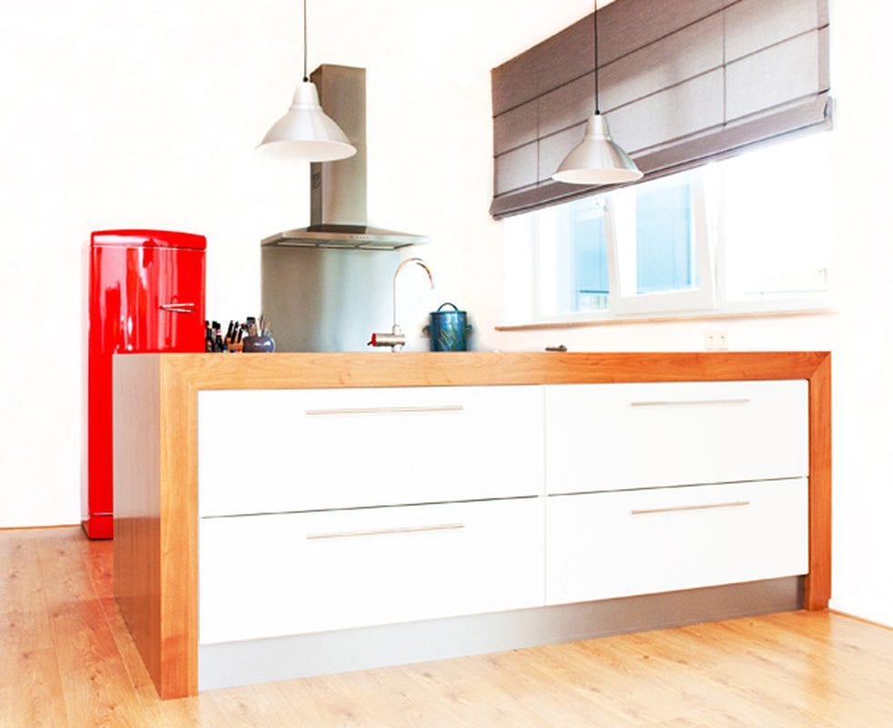 Moderne houten keuken